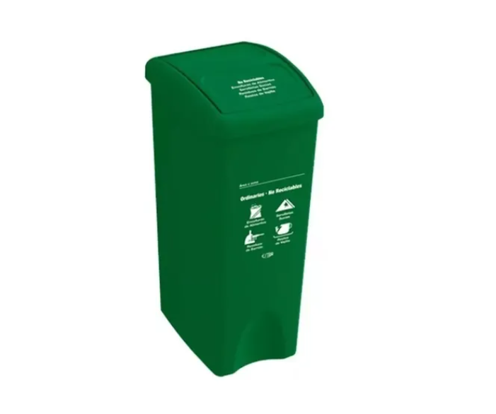 PAPELERA 55 LT VERDE "Bienes Exentos- Decreto 417 del 17 de marzo de 2020"