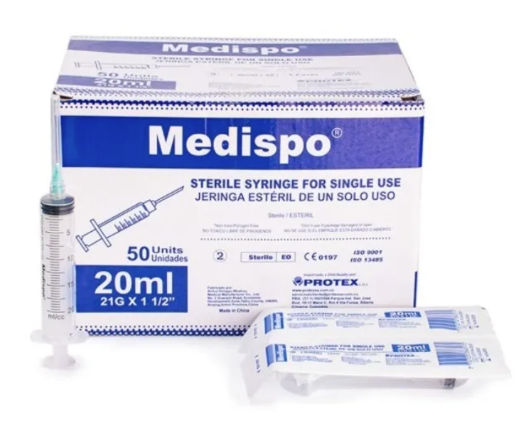 JERINGA 20ML CAJA X 50 PROTEX