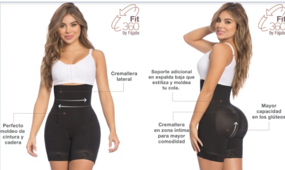 FAJA FIT 360 CIERRE INVISIBLE T:XS NEGRO