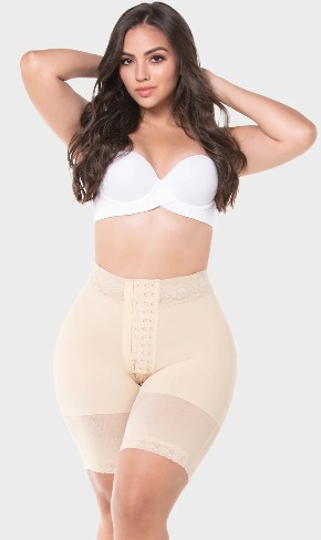 PANTY SHORT TIPO RELOJ ARENA CON BROCHE BEIGE T:L M&amp;D