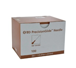 AGUJA HIPODERMICA CALIBRE 30GX1 REF305108 B.D CAJA X100