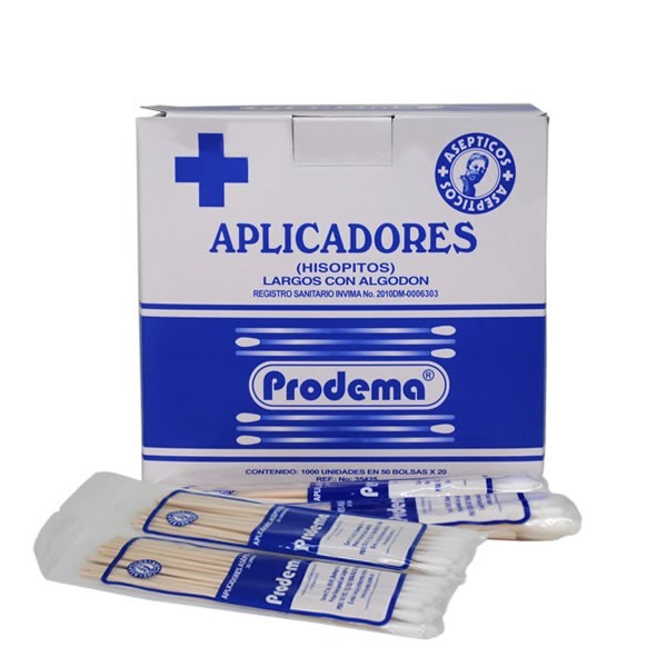 APLICADORES DE MADERA CON ALCOHOL PRODEMA