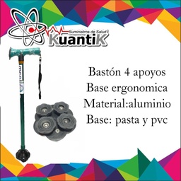 BASTON VERDE B/ADHERIBLE MALEABLE 4 PATAS