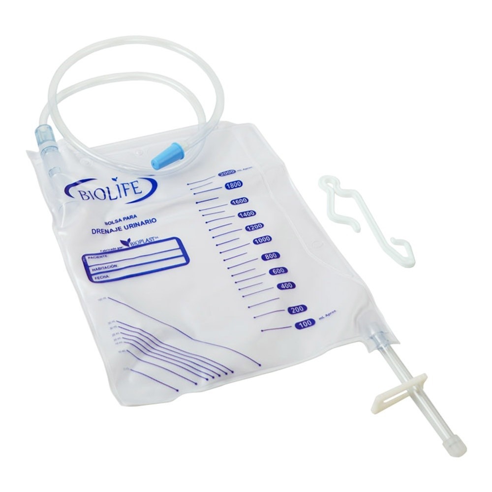 BOLSA DE DRENAJE URINARIO 2000ML "CYSTOFLO"