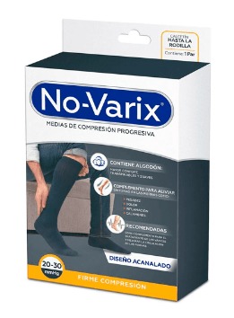 CALCETIN NO-VARIX MEDI AJ  BLACK   LARGE