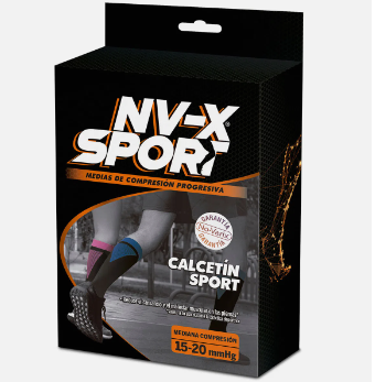CALCETIN  NO-VARIX SPORT   B/PINK  SMALL