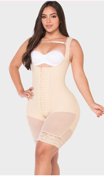 [F-00485BM] FAJA TIPO RELOJ ARENA MEDIA PIERNA BEIGE T:M M&amp;D