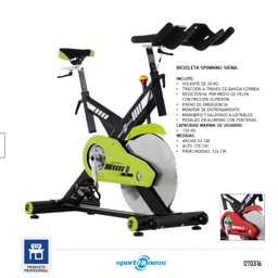 [070316] BICICLETA SPINNING SIENA SPORTFITNESS