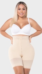 [SXA-00728BS] PANTY SHORT TIPO RELOJ ARENA CON CIERRE BEIGE T:S M&amp;D