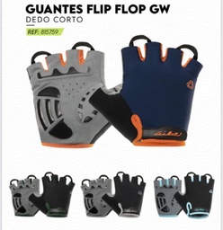 [815759LN/G] GUANTES DEPORTIVOS  CORTOS FLIP FLOP GW T:L NEGRO/GRIS